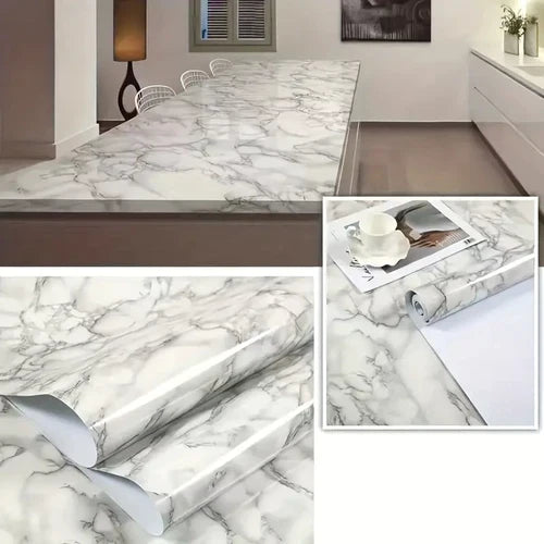 Papel de Parede Efeito Mármore Autoadesivo | LuxeMarble